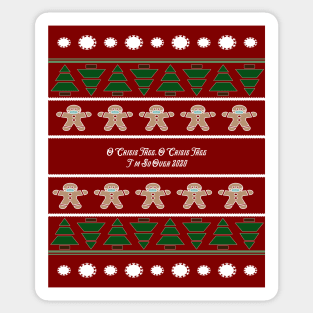 O Crisis Tree Funny COVID Christmas Sweater Sticker